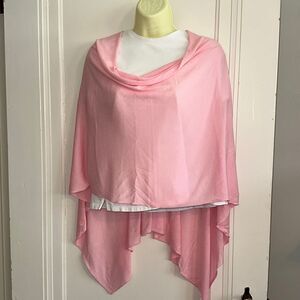 Kerisma pink viscose/tencel/modal knit shawl/wrap with hole for head